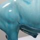 Bison Zsolnay in turquoise glazed earthenware, Hungary, 1940s-50s.