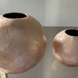 Duo of vintage mother-of-pearl vases