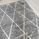 Genuine black and white Béni Ouarain Berber wool rug