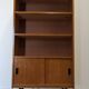 Modernist bookcase in blond oak, 1950s-1960s