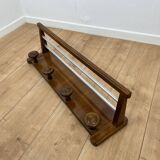 Wooden wall-mounted coat rack and hat rack, 1960/70