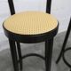 Pair of Baumann stools model Dialog in black and yellow and blue faux leather 1990