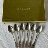 6 Alfenide/Christofle mocha spoons