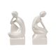 Set serre-livres homme et femme art déco style royal delft 19cm