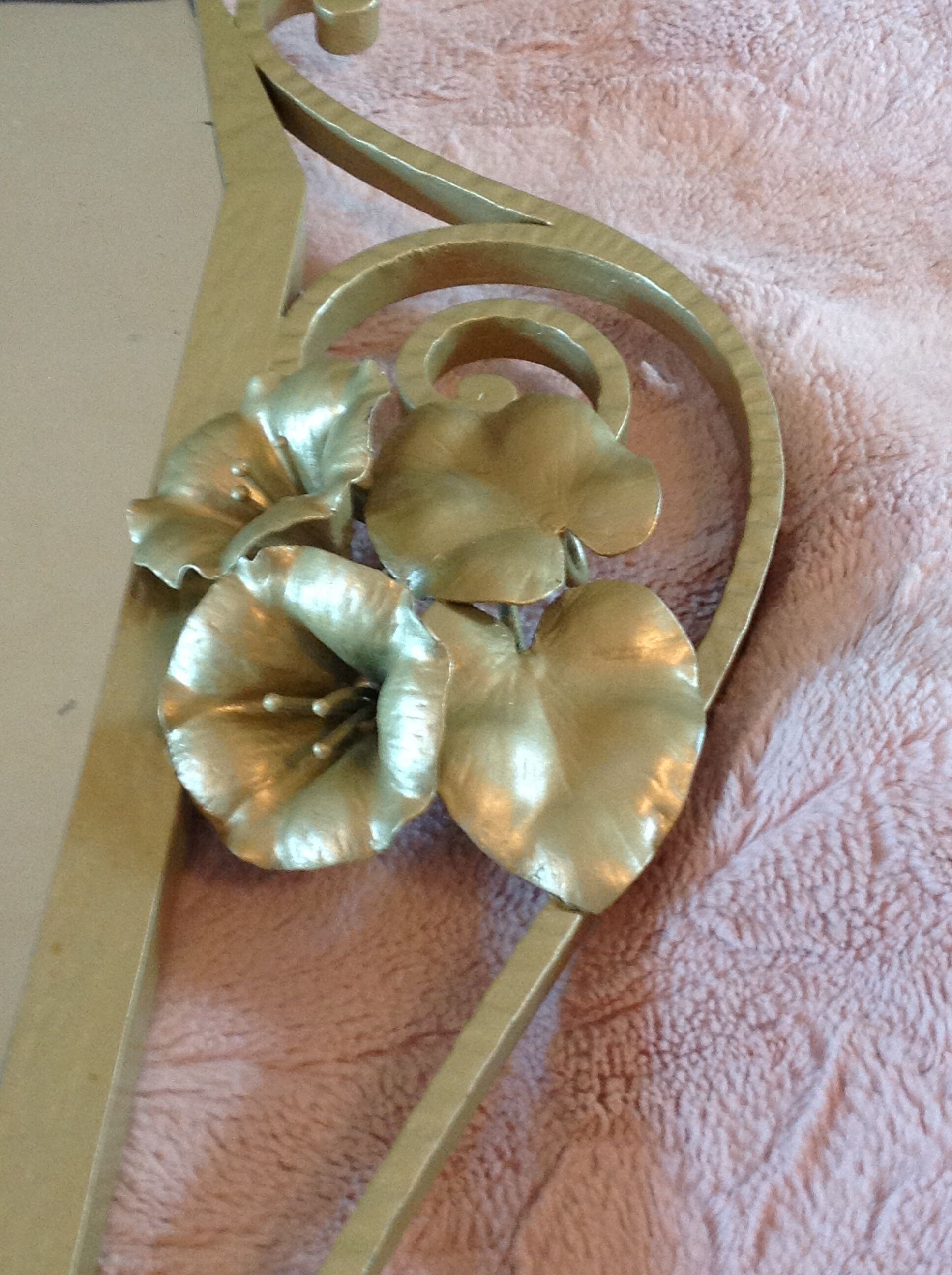 Big gold art deco mirror 69x85cm