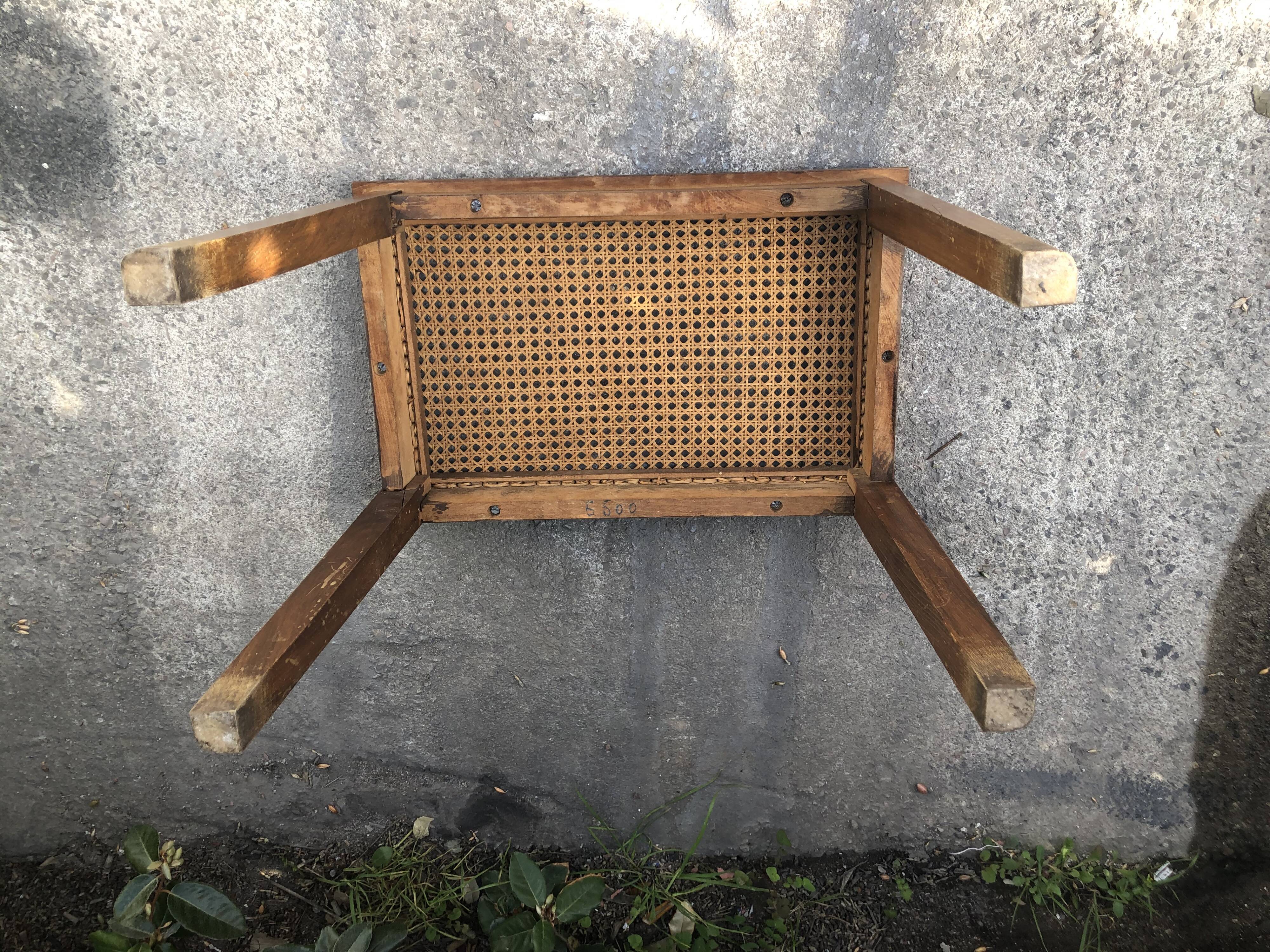 Wooden piano bench and vintage canning