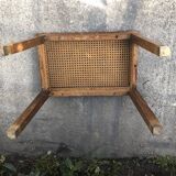 Wooden piano bench and vintage canning