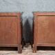Pair of ceremonial furniture or Renaissance walnut bedside tables around 1850
