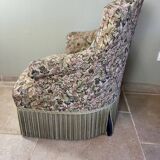 Fauteuil crapaud fleuri