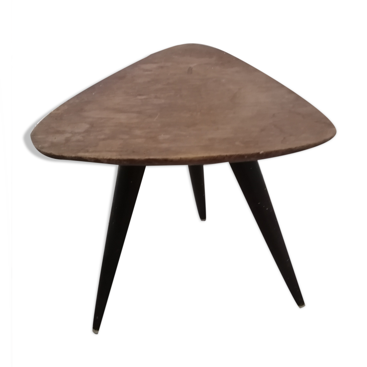 Extra table wood tripod feet compas vintage