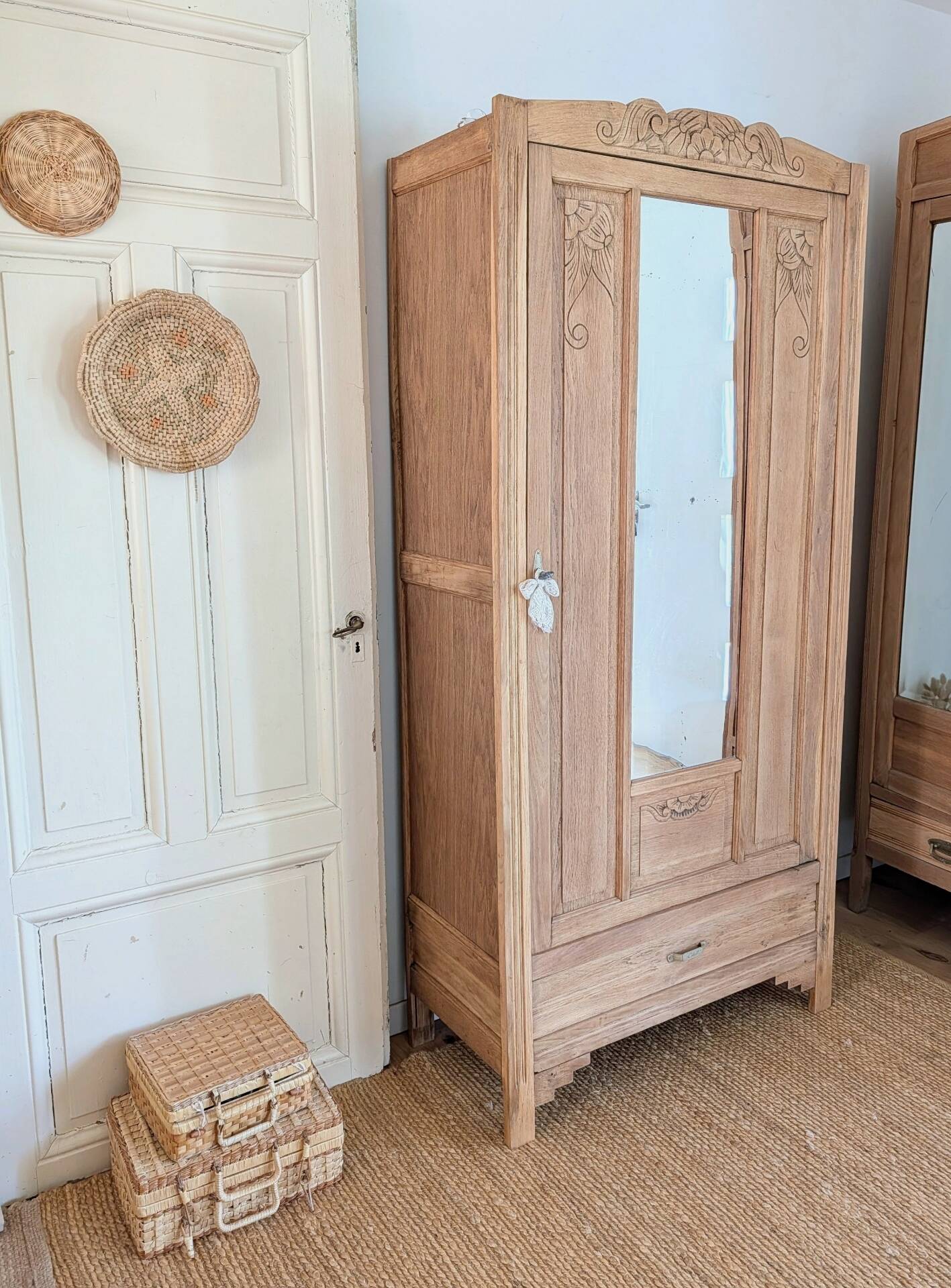Parisian Art Deco wardrobe in oak