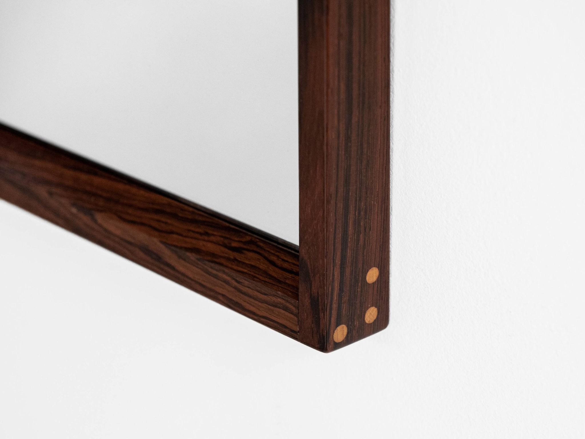Midcentury Danish mirror in rosewood - Kai Kristiansen for Aksel Kjersgaard