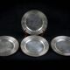 4 Assiettes Art Déco métal argenté – Christofle, Ondulations par Luc Lanel