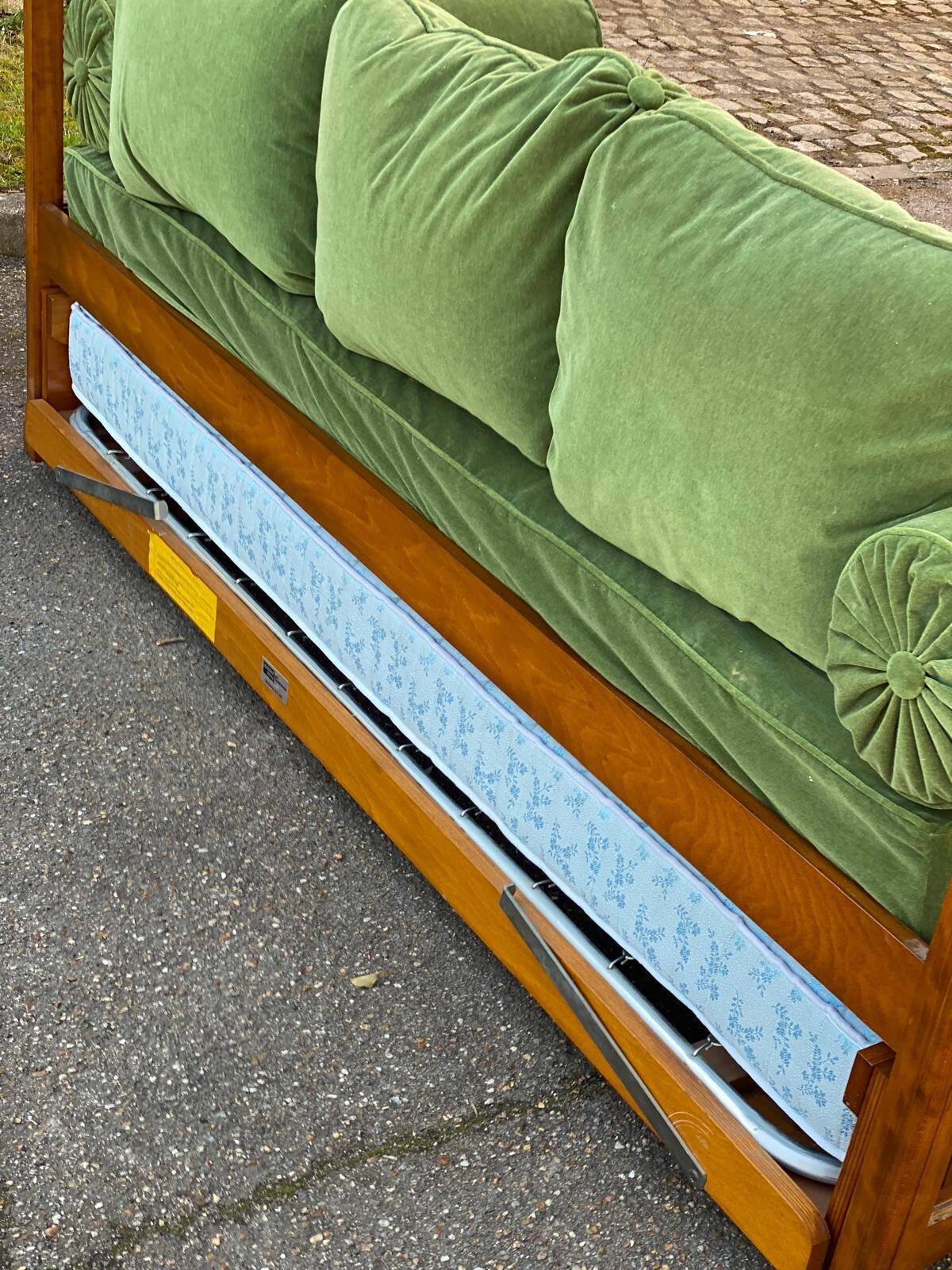 Canapé convertible lit gigogne fabrication française banquette méridienne