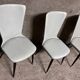 Serie de 6 chaises Baumann modèle Essor en simili cuir blanc
