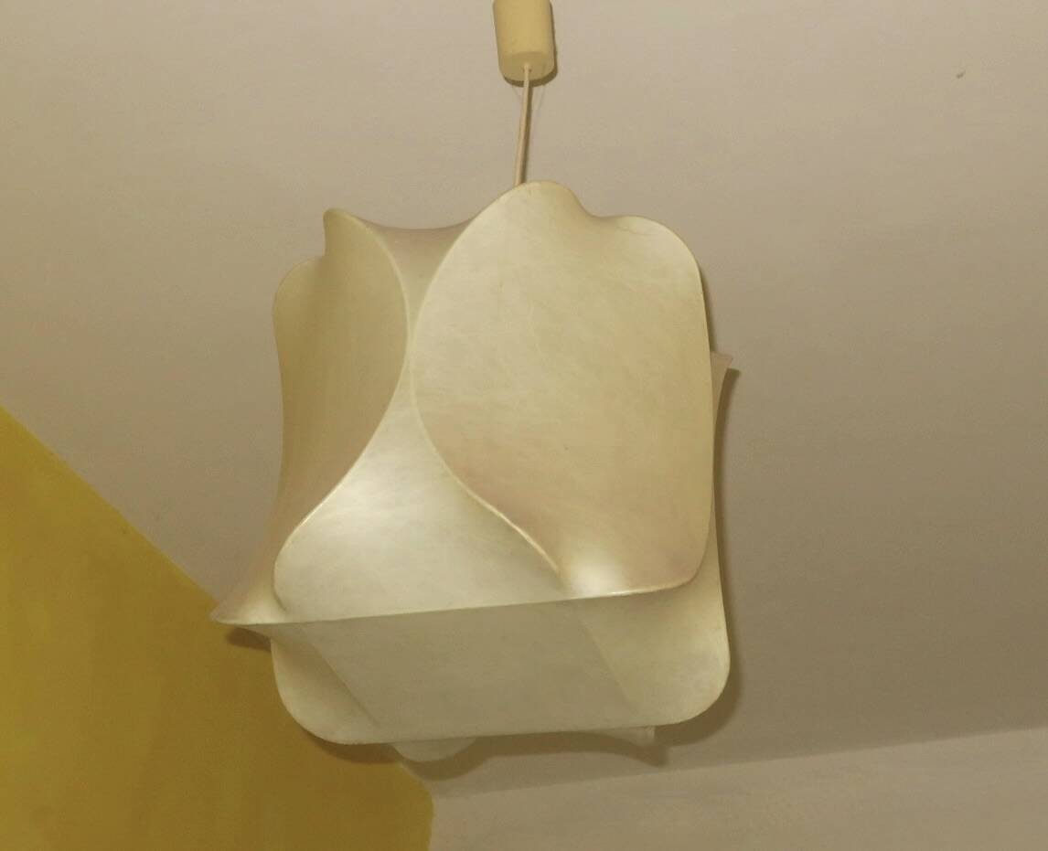 Cocoon pendant light Achille Castiglione attr., Italy 1960s