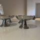 Set of 4 vintage ice cream bowls in 18/10 stainless steel – Retro bistro style