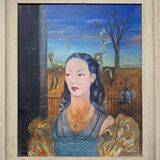 Table HSP 1947 Surrealism school signed Challs cf. Dali / Gala
