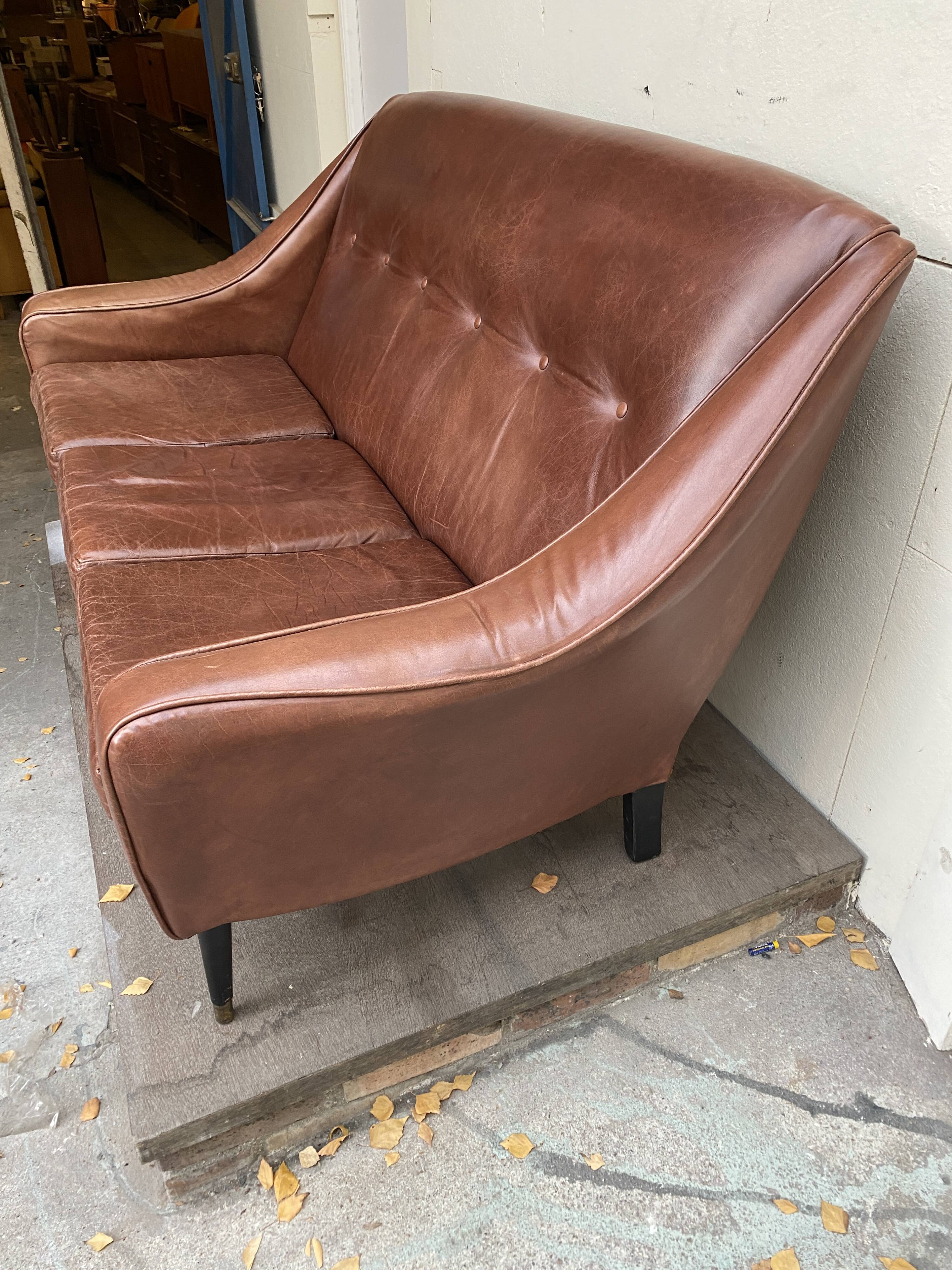 60s leather sofa
