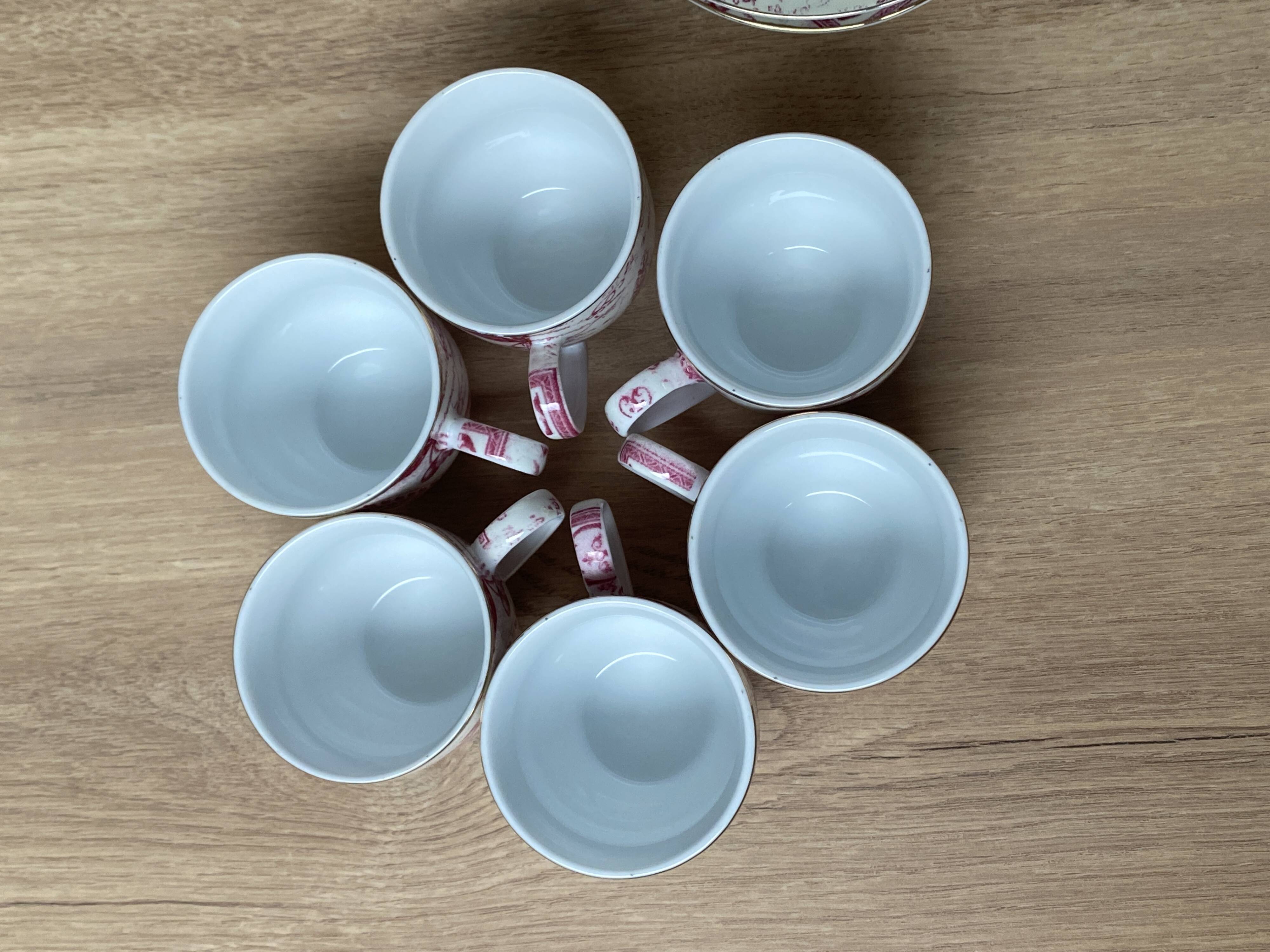 Set of 6 Country Corner coffee cups