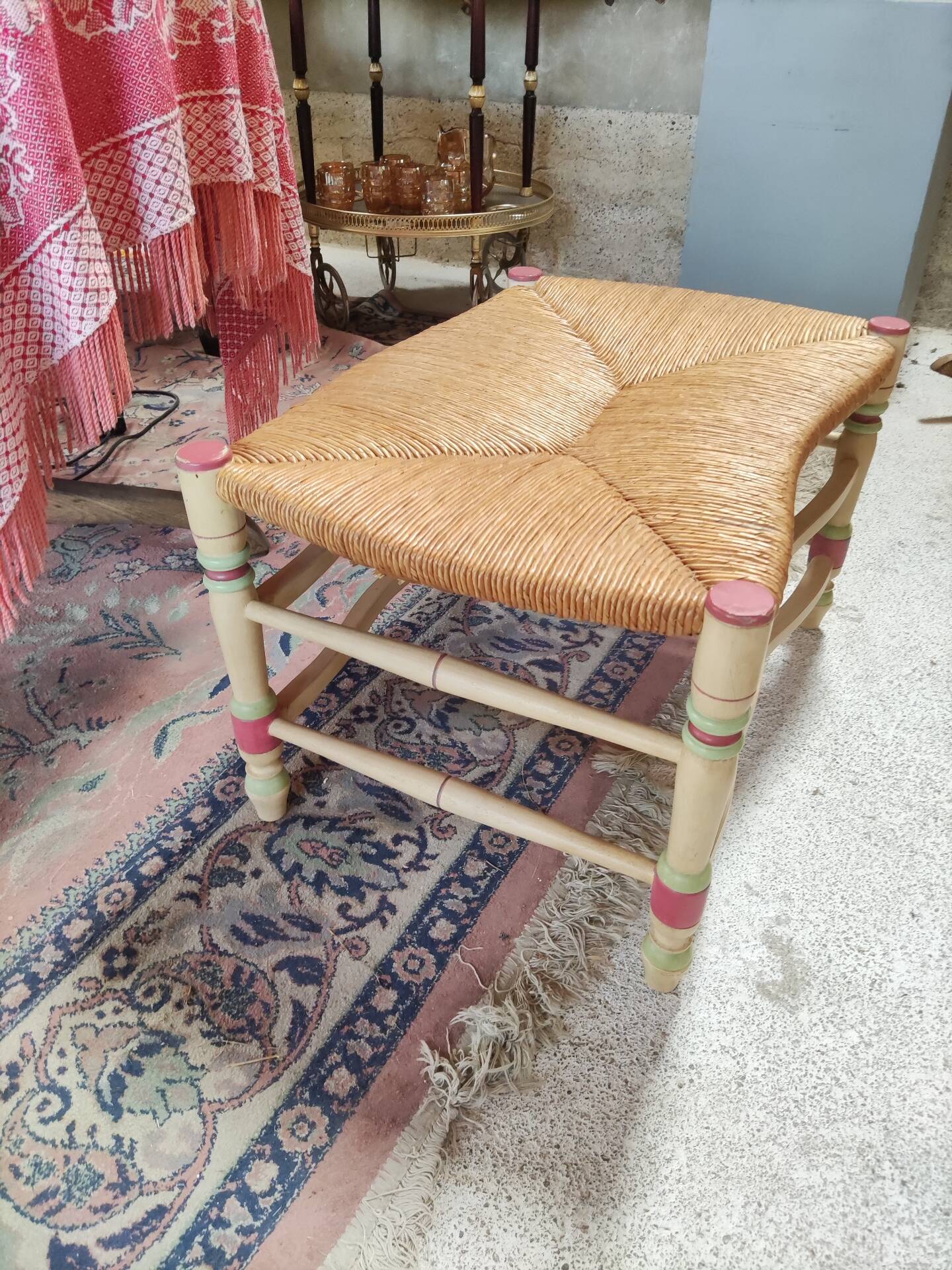 Radassier bench and its footrest - Provençal