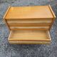 Vintage oak and cane commode from the 1960s.
