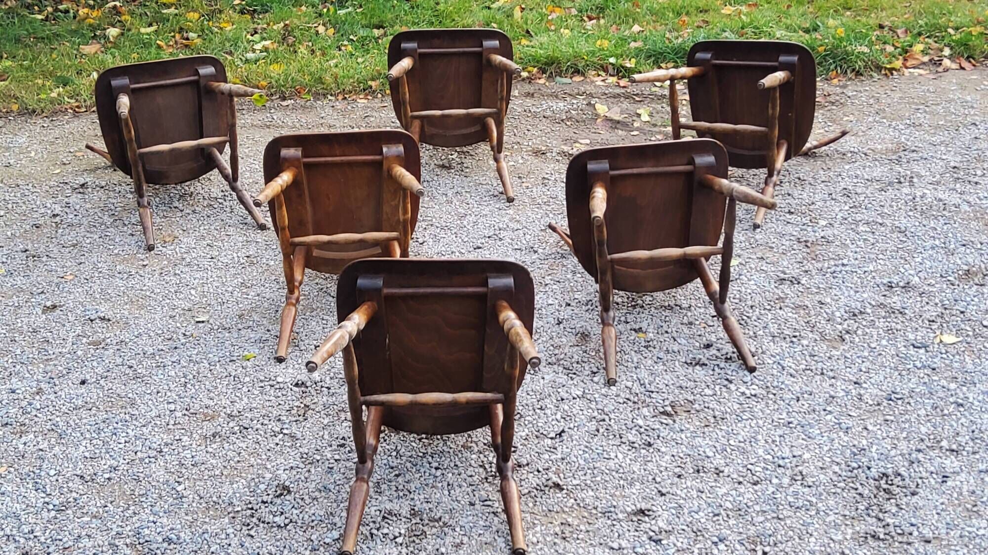 Set de 6 chaises de bistrot Baumann vintage des années 60