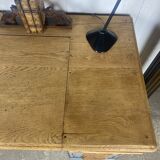 Retractable desk oak patina