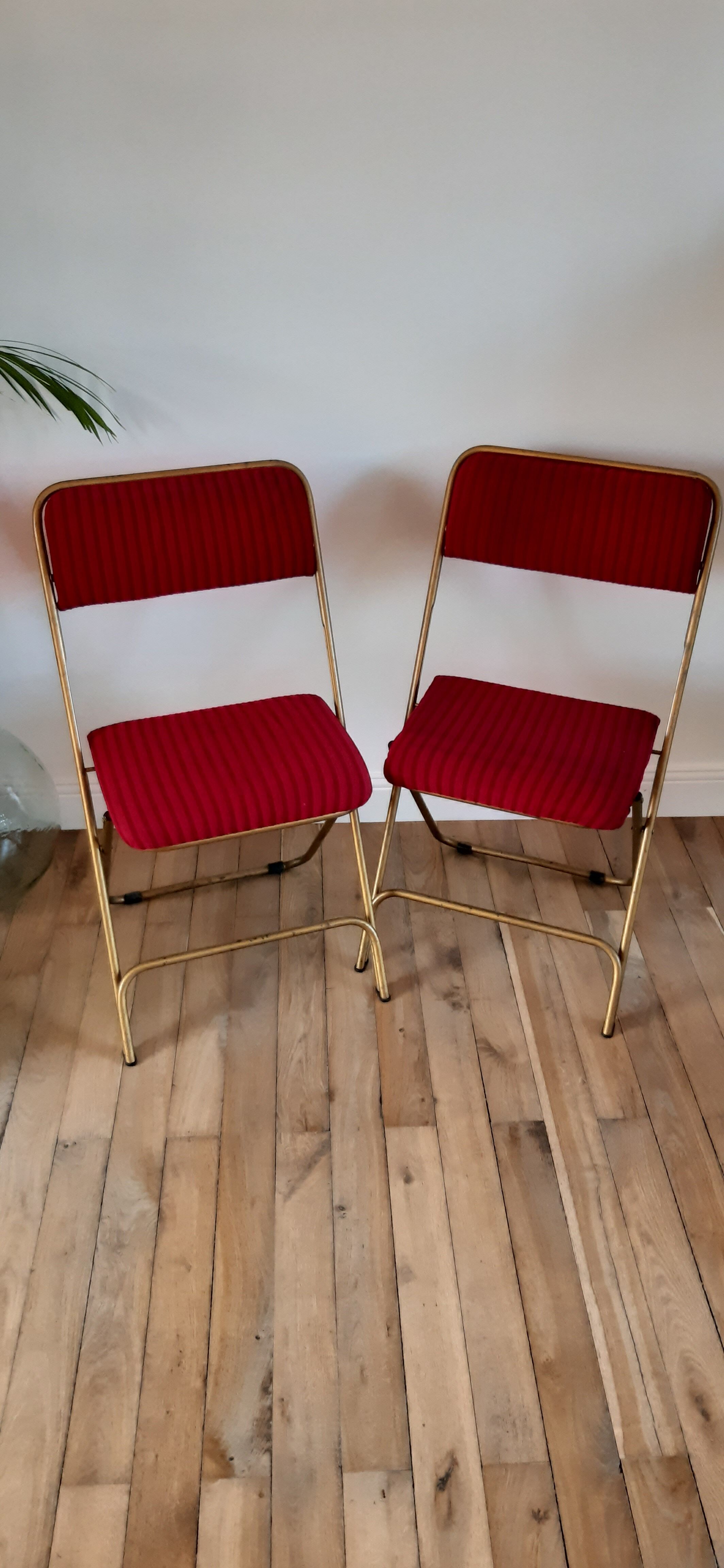 Set of two Lafuma folding chairs