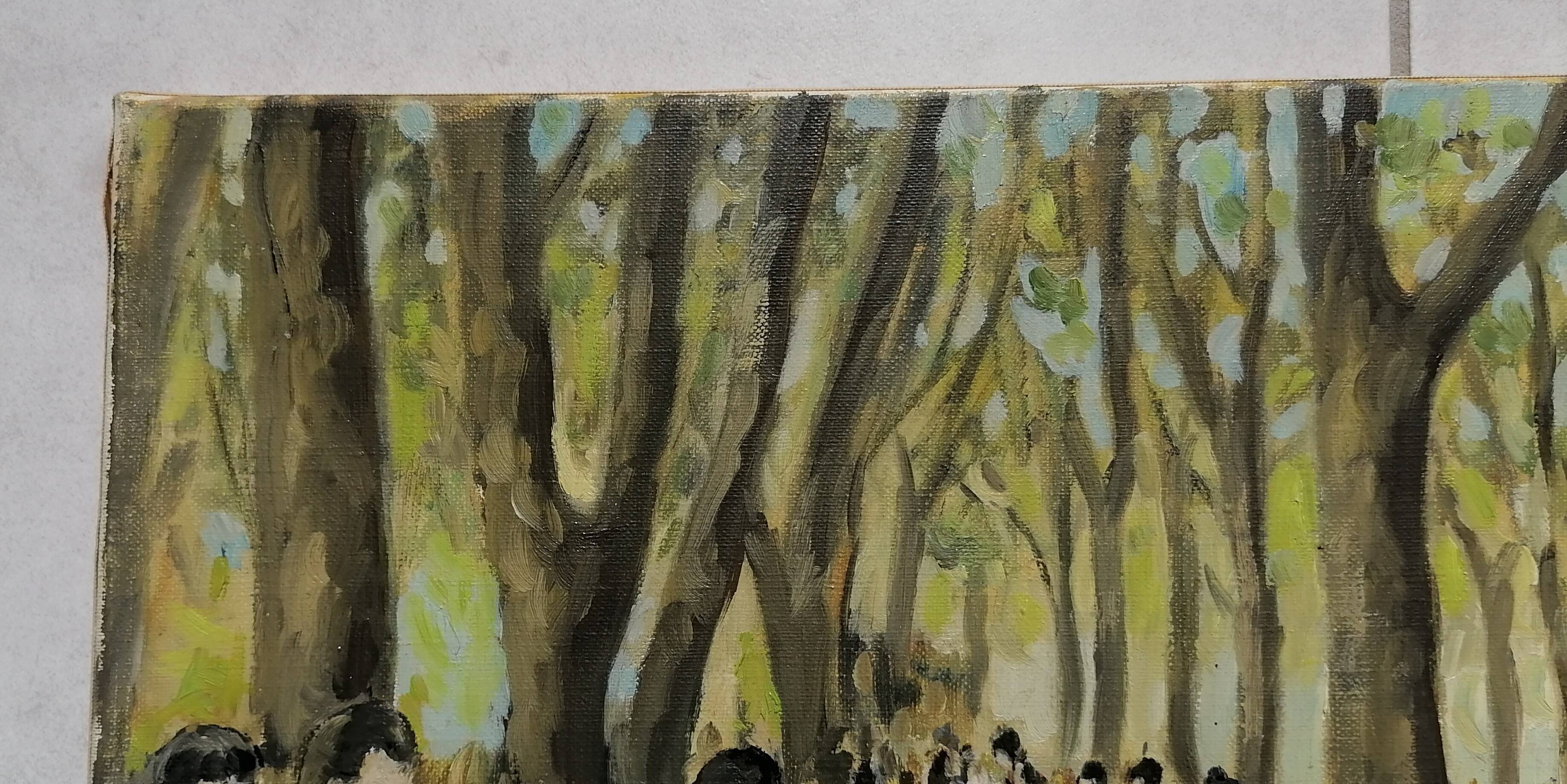 Painting "the flower market" by Béziers