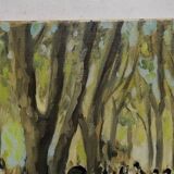 Painting "the flower market" by Béziers