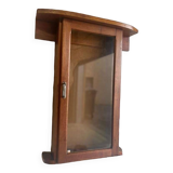 Armoire murale vintage / mini vitrine / armoire murale : verre & bois