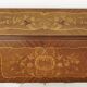 Antique and antique desk, marquetry. After professional renovation.