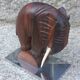 Pair of Art Deco elephant bookends in rosewood with chrome base.