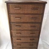 Rattan chest of drawers 7 drawers