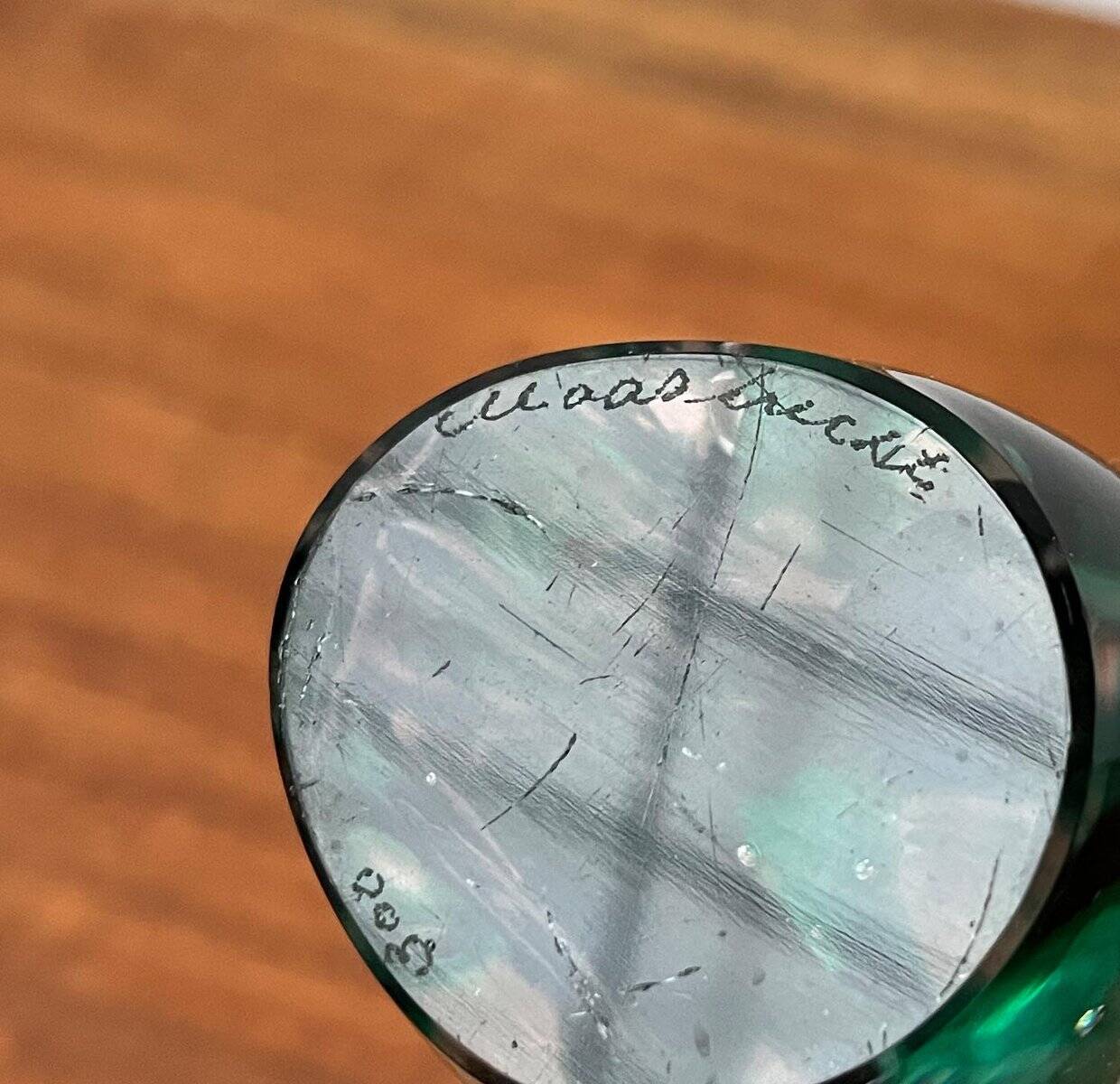 Vintage art glass vase by Max Verboeket for Kristalunie Maastricht, 1970s