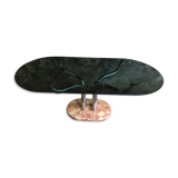 Smoked glass and marble table