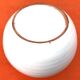1960s glazed ceramic ball vase