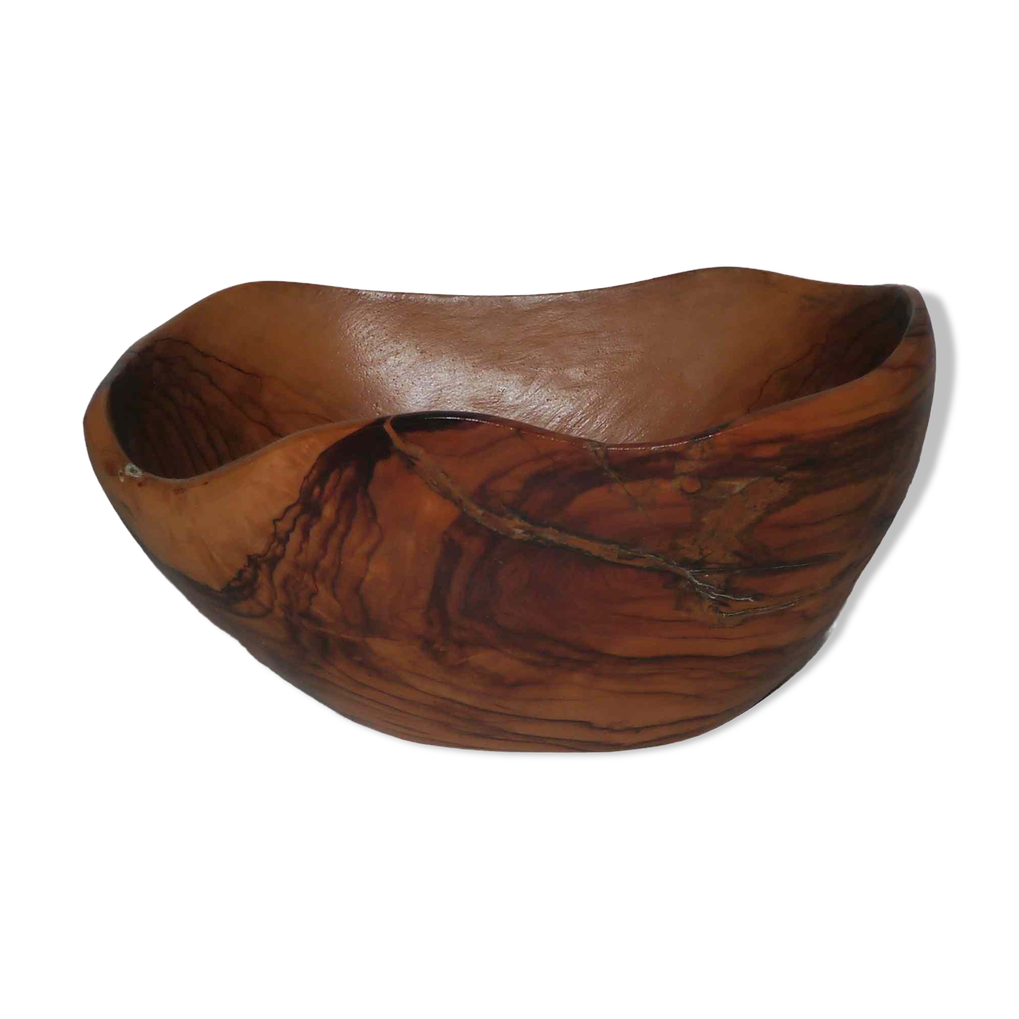 Old olive salad dish signed "Tony Bain Vallauris"