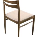 Suite de 4 chaises en palissandre et tissu