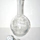 Vintage crystal decanter cut from star bevels and rice grains 1920-1930 bistrot