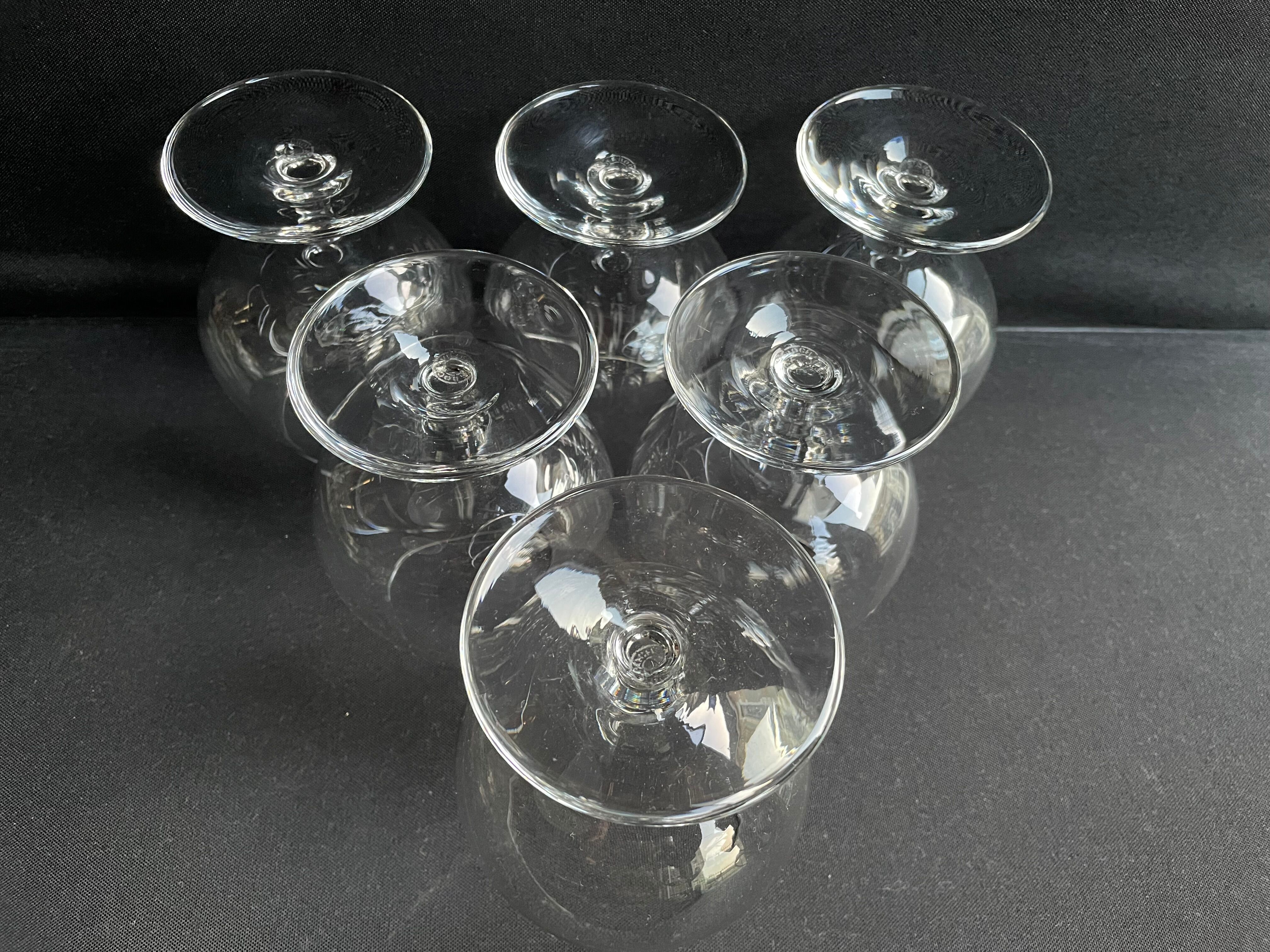 6 Villeroy & Boch cognac glasses stamped