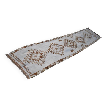 Vintage Turkish hallway rug 90x404 cm