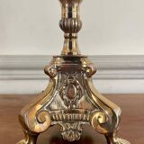 Paire de lampe de table de style Louis XIV du 19ème siècle en métal argenté