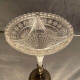 Vase bouquetière cornet in cut crystal Louis XVI style late nineteenth early twentieth