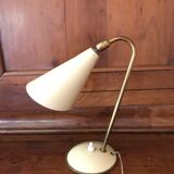 Small lamp in beige lacquered metal, 50s.