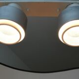 Ceiling lamp indus 2 large spots with a lampshade reflector aluminum