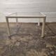 Small white lacquered metal coffee table with glass top, 1970s