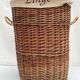 Vintage wicker laundry basket dimension: height -48cm- width -36cm- depth -23cm-
