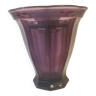 Vase pique fleurs en verre violet art déco